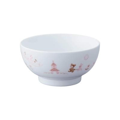 Tigela de Arroz Noritake Light para Micro-ondas e Lava-louças em Porcelana Fina 230cc, 230cc, Degrau, Louça Infantil, Segura, Rosa, (Porcelanato Reforçado),