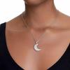 Swarovski Sublima LUNA Crescent Gold Plated Necklace Men and Women Same Style Couple Style Silver 5674895