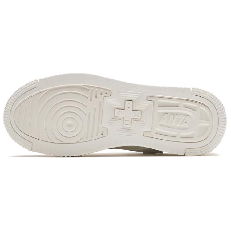 New Anta Cushioning Wear Resistant Low Top Skateboard Shoes Men's White Gray 112418041-1