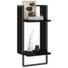 VidaXL Wall Shelf with Bar Black 30x25x65 Cm 836298