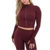I Saw It First Womens/Ladies Full Zip Long-Sleeved Crop Top