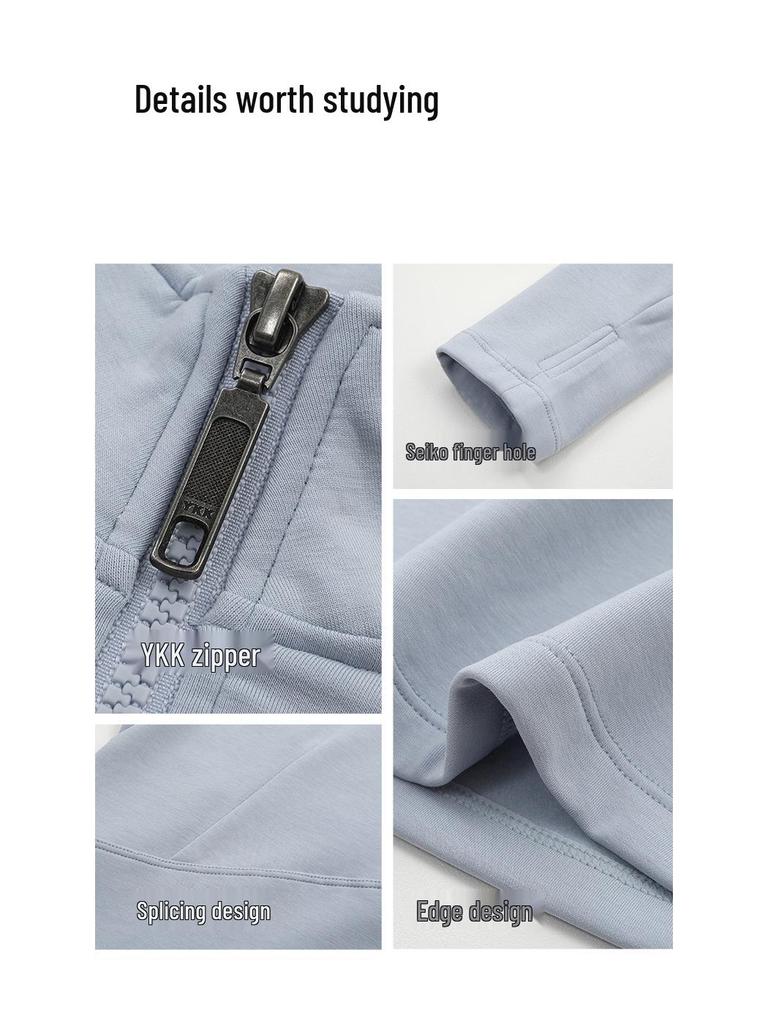 Women's Slimming Canary Half-Zip Long-Sleeve Sweatshirt: Skin-Friendly & Warm Winter Top