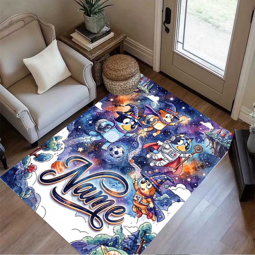 Soccer Fun Personalized Name Floor Mat Design for Bedrooms Foyer Hallway Entryway Anti-slip Rug Office Home Decor Gift for Festivals