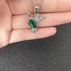 Colliers Animaux Colibri en Cristal Vintage Chaîne de Clavicule Couleur Or Mode Luxe Colliers et Pendentifs Oiseaux avec Carte en Papier