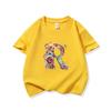 Kids Cotton T Shirt Floral Letter R Print Crew Neck Short Sleeve Tee Casual Boys Girls Summer Tops