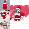 Adorable Red Christmas Santa Claus Pet Costume Outfit For Dogs And Cats With Hat And Cape