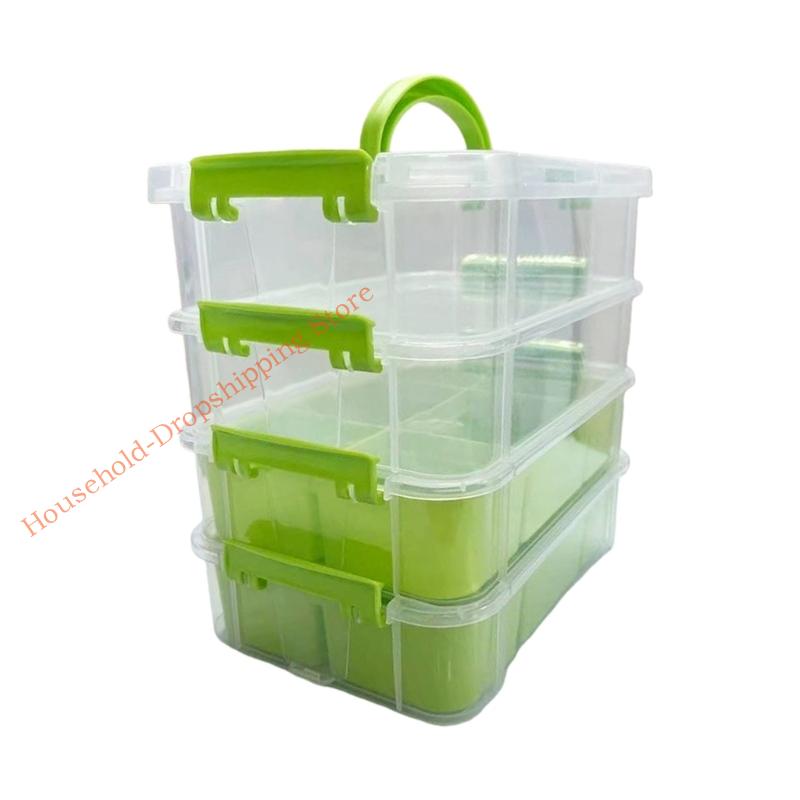 Plastic Storage Box Clear Multiple Compartment Drawers For Building Brick Office Supplies Home Organization 85AD