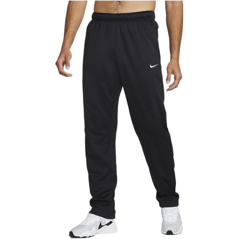 Nike Solid Color Logo Embroidered Fleece-Lined Sweatpants With Elastic Waist Men bottoms Black DQ4857-010