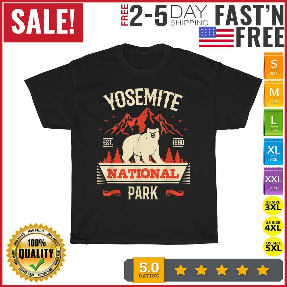 

Yosemite National Park Vintage Vintage T Shirt Men Fashion 2023 Women T Shirt L