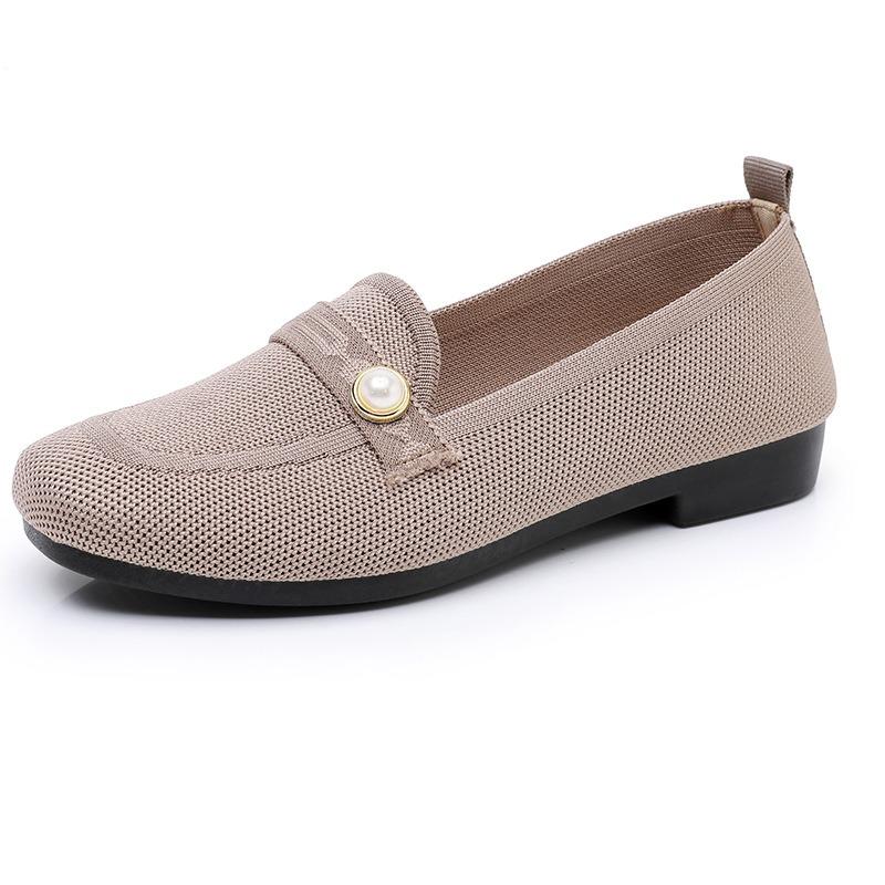 Shoes Women's Spring and Autumn Casual Women's Shoes Flat Bottom Shallow Mouth One Pedal Mother Shoes Women's Shoes Soft Sole Non-slip Not Tired Feet
