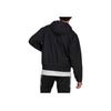 Adidas Striped Print Logo Zip Hoodie Jacket Men Outerwear Black HG2062