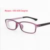 -1 -1.5 -2.0 To -6.0 Ultralight  Finished Myopia Glasses For Unisex Short-Sight Eyewear Square Myopic Spectacles With Degree