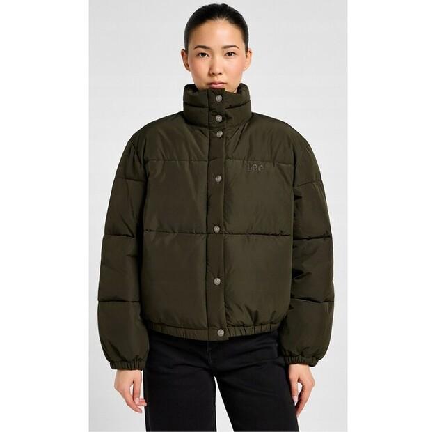 Куртка демисезонная Lee Relaxed Short Puffer Jacket Зеленая EU L
