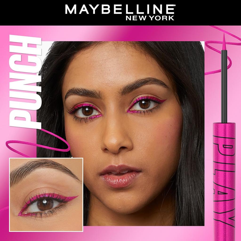 Maybelline New York Tattoo Play Pink Liquid Eyeliner 2.1ml Waterproof Smudge Proof Long Lasting 48H Vegan High Impact Color Eye Makeup