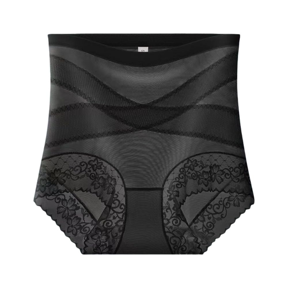 

CVBFRTY Формирующее белье с перекрестной компрессией, Дышащие брюки, Женское формирующее белье с высокой талией, Пояс, Шорты, Высокая талия (Черный, Л)