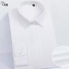 Men's White Long Sleeve Non-Iron Pure Cotton Shirt - Spring/Summer Business Formal and Versatile for Work.