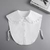 Women Embroidery Lace Detachable Lapel Fake Collar Shirt White Ruffles False Collar Woman Removable False Blouse Nep Kraagie