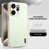 Stripe Thread Texture Leather Back Plating Case For OPPO Reno14 Reno13 Pro F 5G Anti Fingerprint Slide Camera Protector Shell