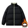 Winter Warm Thickened Bread Clothes Couple Young Handsome Cotton-padded Clothes Cotton Clothes Solid Color Stand-up Collar Versatile Jacket Tide