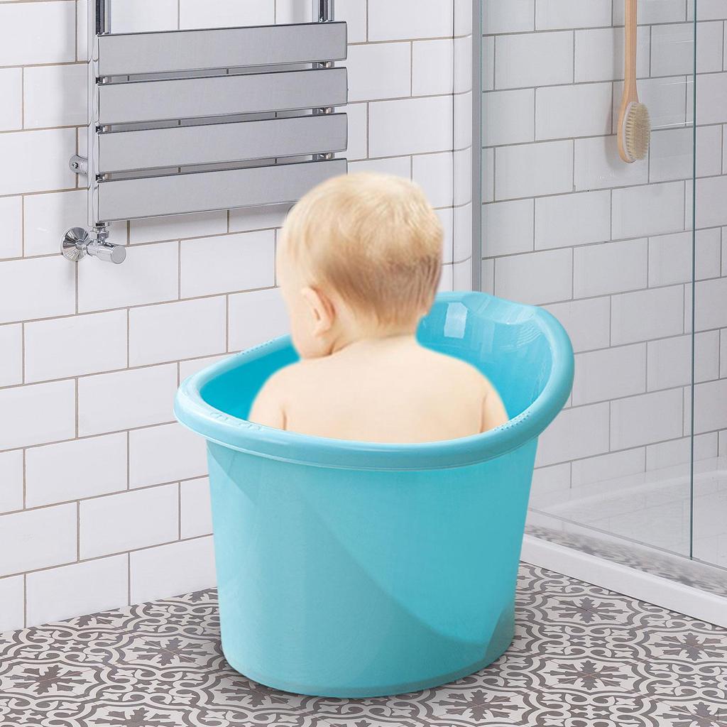 Baby Shower Bucket Tub Bathing Seat Non Slip Bottom Infant Bathtub Bath for
