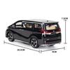 1/24 Lexus LM300H MPV Van Diecast Toy Car Model Miniature Pull Back Sound & Light Doors Openable Collection Gift for Boy Kid