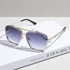 Gafas de Sol de Doble Rayo Retro para Conducir, Tendencia al Aire Libre, Graduadas, para Viajes, Unisex, Metal de Alta Calidad, Cuadradas
