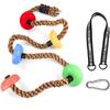 Rakucamp Kids' Tarzan Climbing Rope, 2m, Five-Note Design, Indoor Knot Rope, Climbing Rope for Kids, Play At Home or In the Garden, Educational