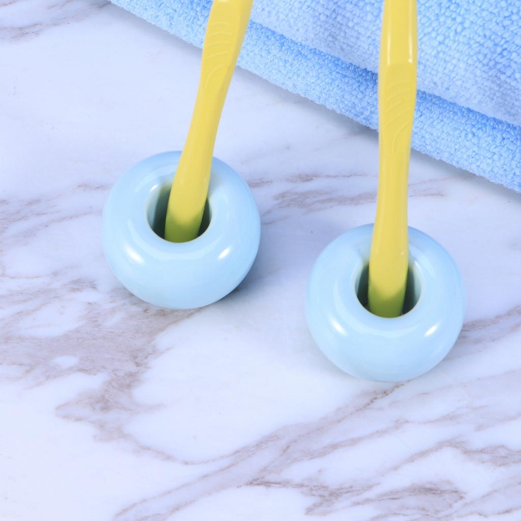 3Pcs Ceramic Toothbrush Stand Functional Bathroom Accessory Keeps Brush Dry in Humid Areas Minimalist Decorative Holder