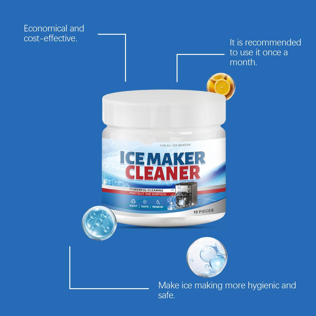 Tragbarer Eiswürfelbereiter-Reiniger für sichere Reinigung und kompatibel mit Arbeitsplatten und Eiswürfelbereitern