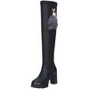 Women's High-heeled Thick-soled Boots - New Autumn-winter Style - Padded Shoes - Long Boots - Stretchable Boots
