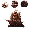 Chinese Sailboat Statue Fine Craftsmanship Decorative Artwork Feng Shui Ornament for Bedroom Table Living Room Study Office