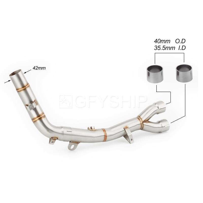 

For Honda Transalp 700 2008 to 2013 2014 2015 2016 2017 XL700V XL 700 XL700 Escape Motorcycle Exhaust Header Link Pipe Slip-on