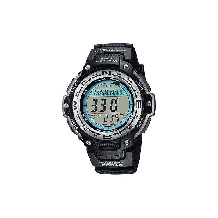 Мужские серые часы CASIO SGW-100J-1JH SGW-100J-1JH Black Strap