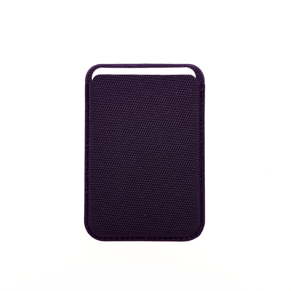 

Тканинний магнітний картхолдер MagSafe для iPhone 17 та 16 Pro Max Strong Magnetic (with logo) [Blister Pack] фіолетовий