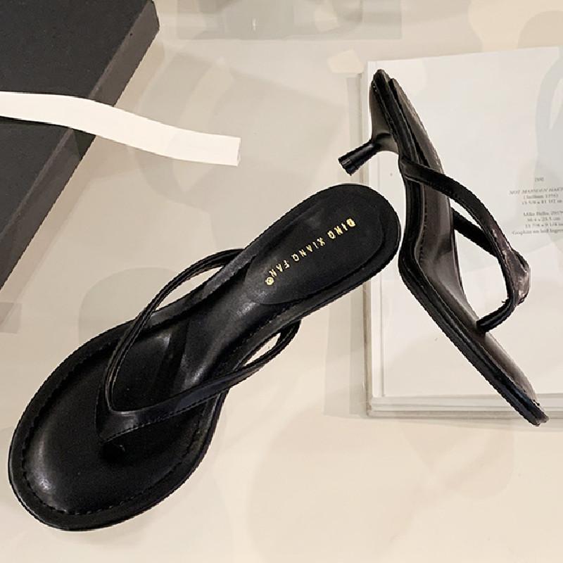 Cozy Kitten Heel Slippers Women Round Clip Toe Slides Sandals Faux Suede Flip Flops Summer Designer Shoes Open Toe Mules Slides