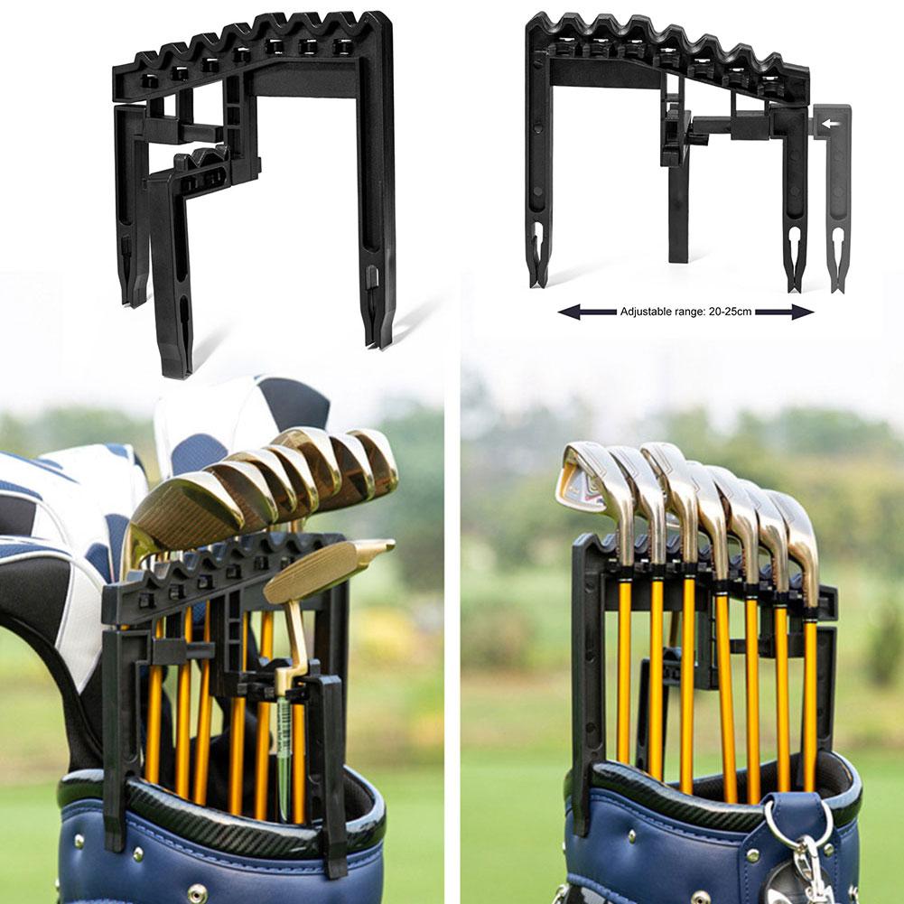 Golf Iron Holder 9 Clubs Clip Organizers Holder Stacker Bags Anti-Shake Golf Club Display Bracket Multi-club Golf Rod Holders