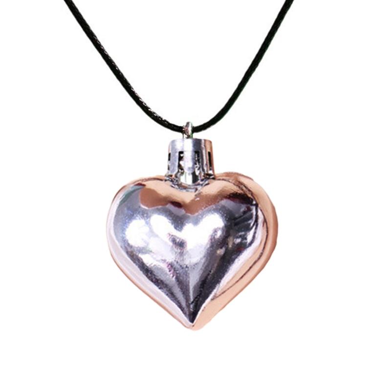 Elegant Long Neck Chain Adjustable Rope Collarbone Chains Electroplate Heart Pendant Neckchain Jewelry for Women Girls