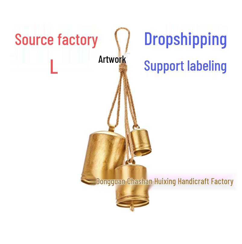 Rustic Copper Christmas Cowbells with Bows and Wreaths