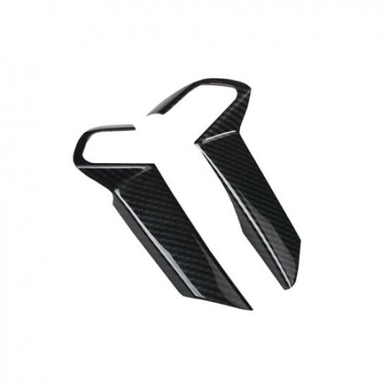 2Pc Carbon Fiber Interior Steering Wheel Trim Cover For Honda Accord 2008-2012