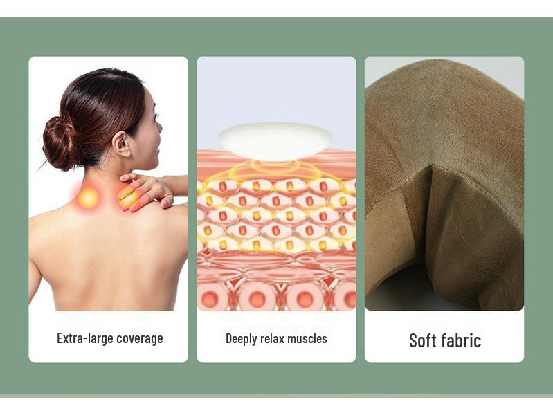 Portable U-shaped Memory Foam Neck and Cervical Massager Pillow