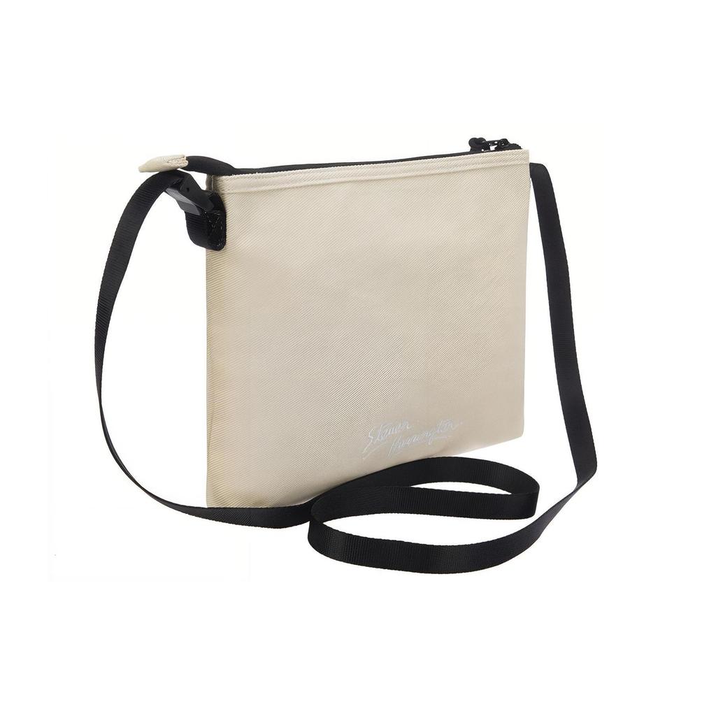 LiNing X Steven Harrington Collaboration Skateboard Series Adjustable Shoulder Strap Zipper Fabric Crossbody Bag Unisex Bags Pearl-White ABDR608-2