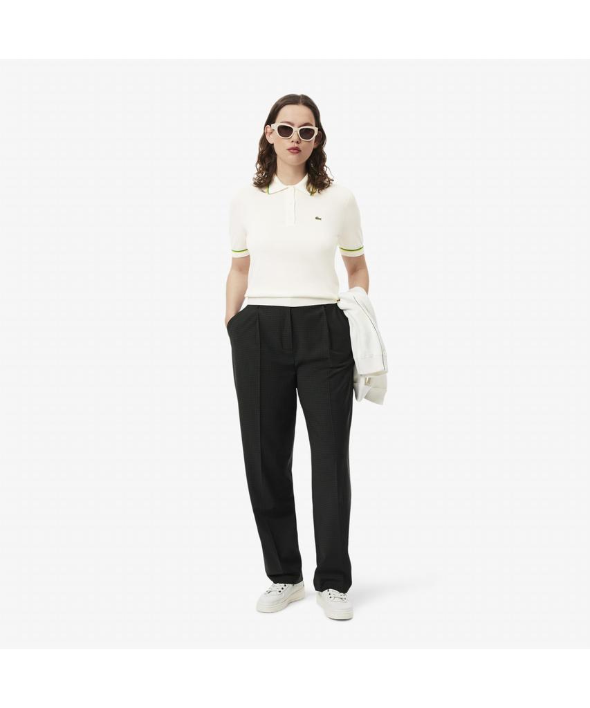 Lacoste Women'S Color Tipping Polo Sweater Af9283-55G Dii