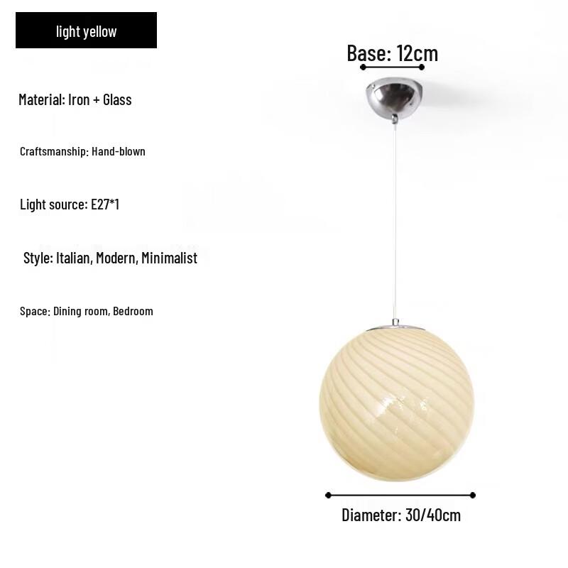 NuFeng Colorful Bubble Glass Pendant Lamp