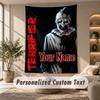 Tapestry Custom Name Text, Wall Hanging Tapestry Home Room DecorTerrifier Art the Clown