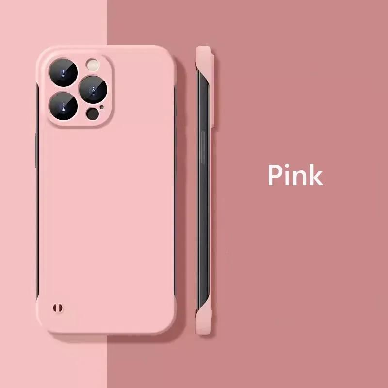 Frameless Slim Matte Hard Back Cover Case For iPhone 15 16 Pro Max 14Pro Plus 14 13 12 Pro Max 15Pro ShockProof Coque