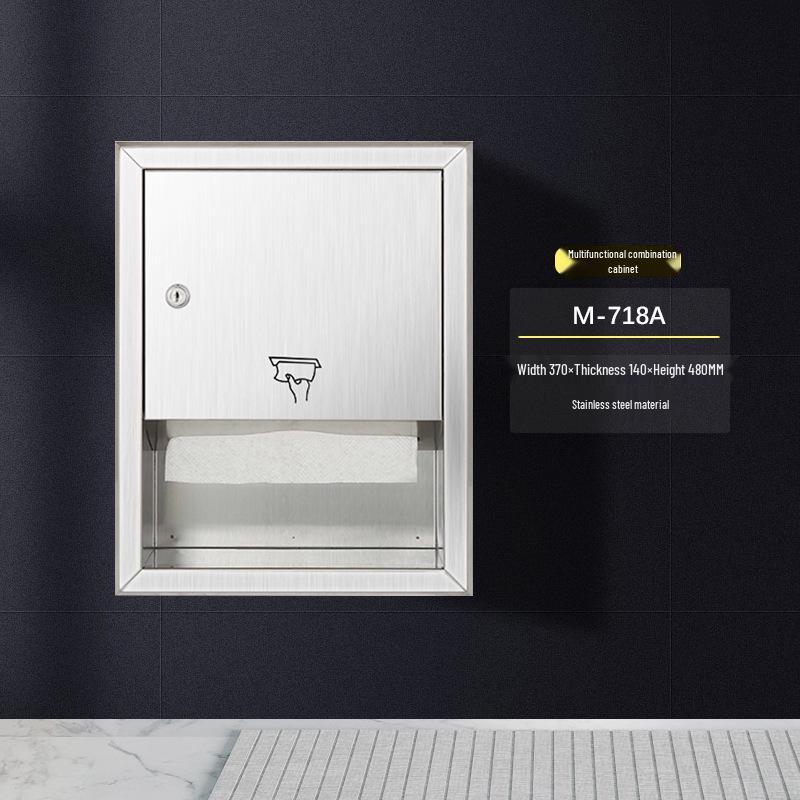 Morton 304 Stainless Steel Recessed Paper Towel Dispenser with Brushed Anti-Fingerprint Finish for Public Restrooms.