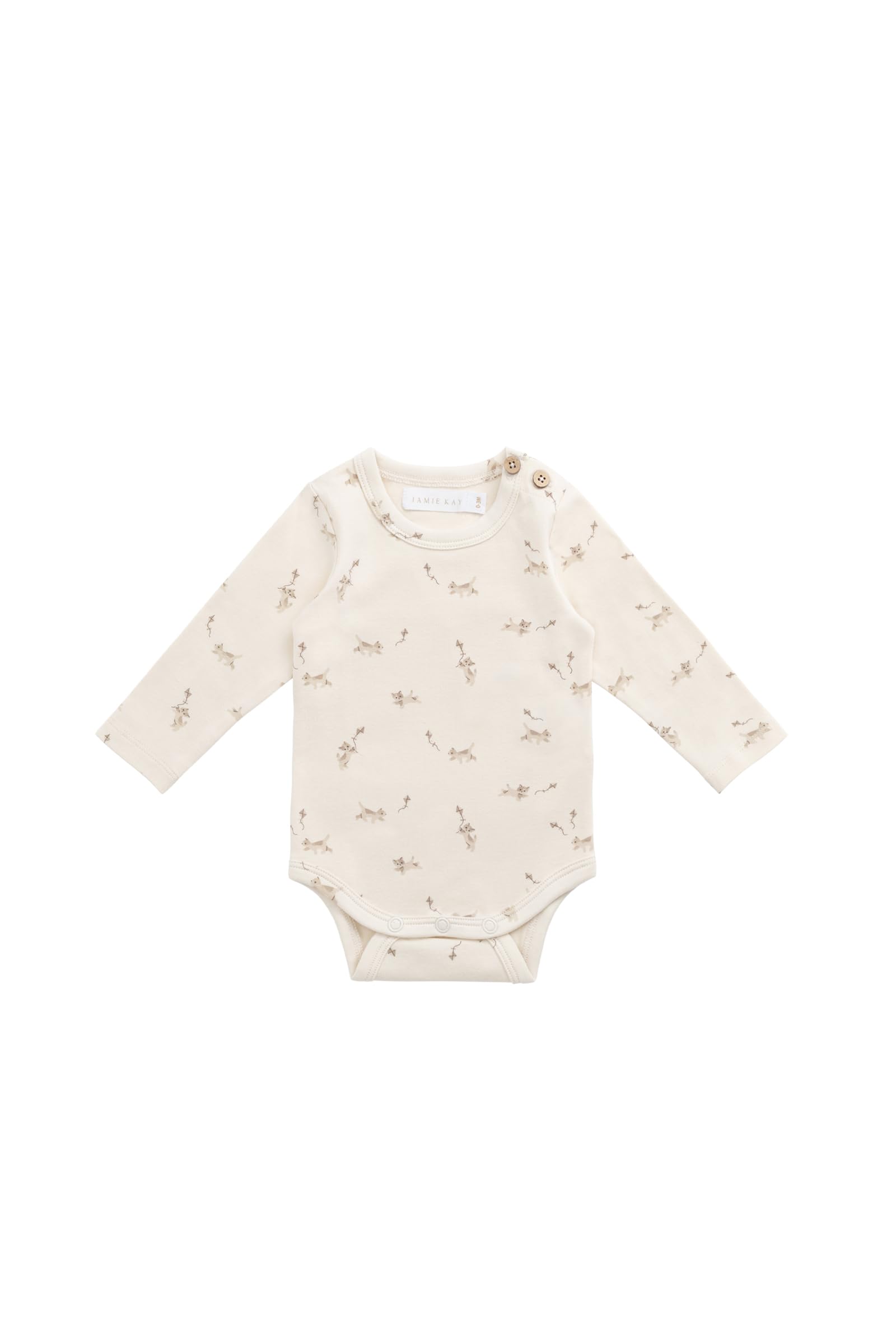 

OC Long Sleeve Bodysuit Kitten and His Kites JBCO252071 Baby OWHT 80 [Jamie Kay]