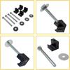 Truck Tool Box Mounting Kit Aluminum Alloy J Hooks Pickup Universal Fit Toolbox Tie Downs Crossover With Screws And Washers (4 Packs Black)