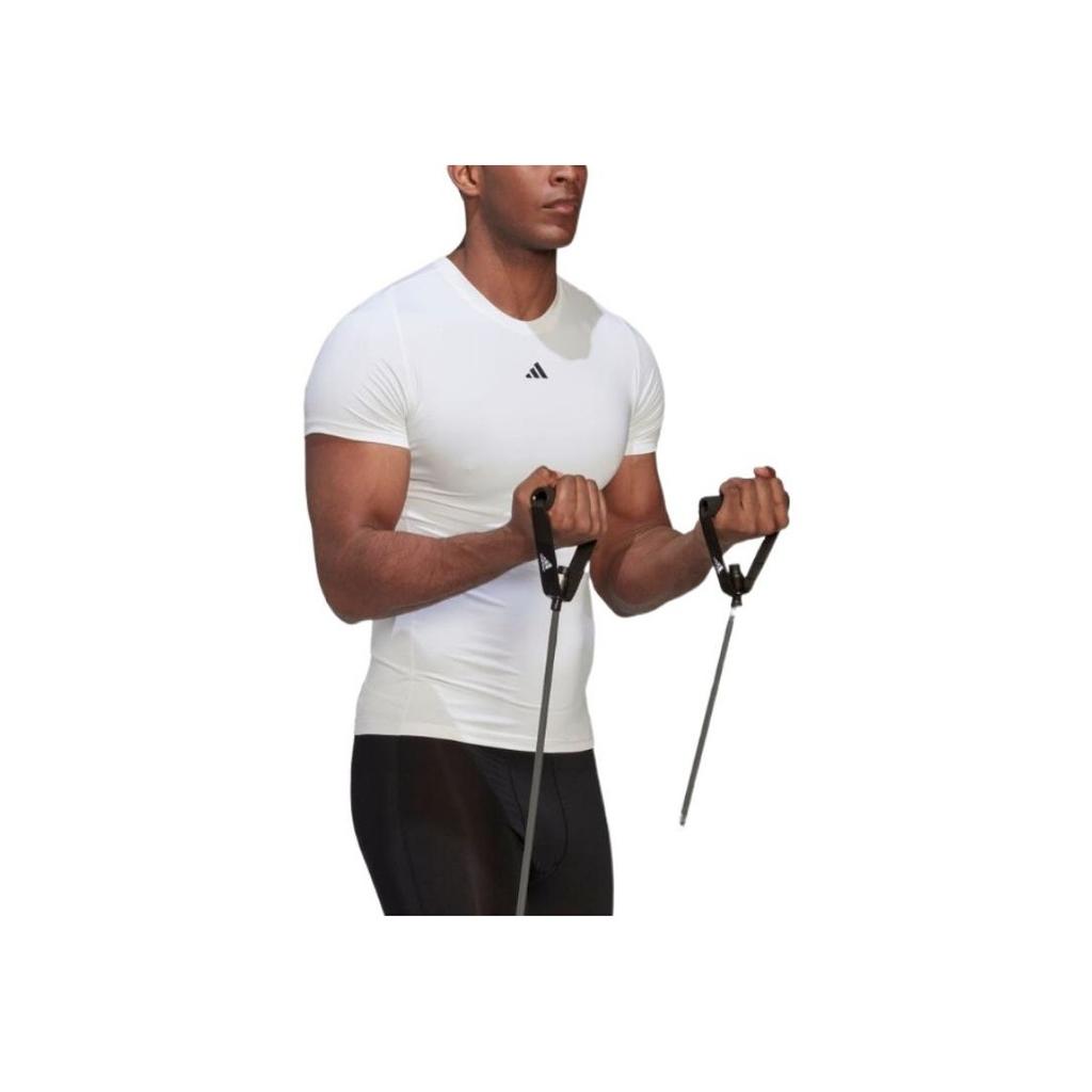 adidas Techfit Training Tee White Men Streetwear HK2335