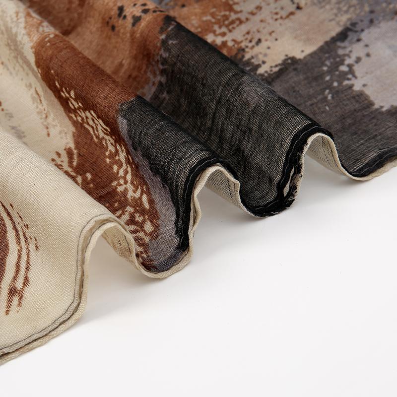 Contrasting Tie Dye Viscose Hijab Scarf For Woman Muslim Hijab Shawls Elegant Lady Long Wraps Islamic Fashion Turban Headband